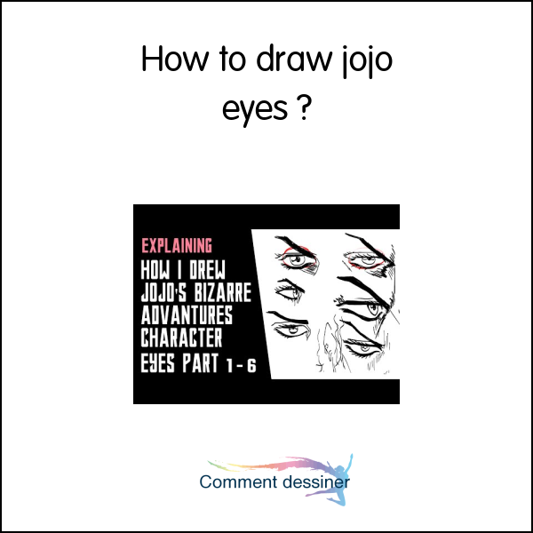 How to draw jojo eyes